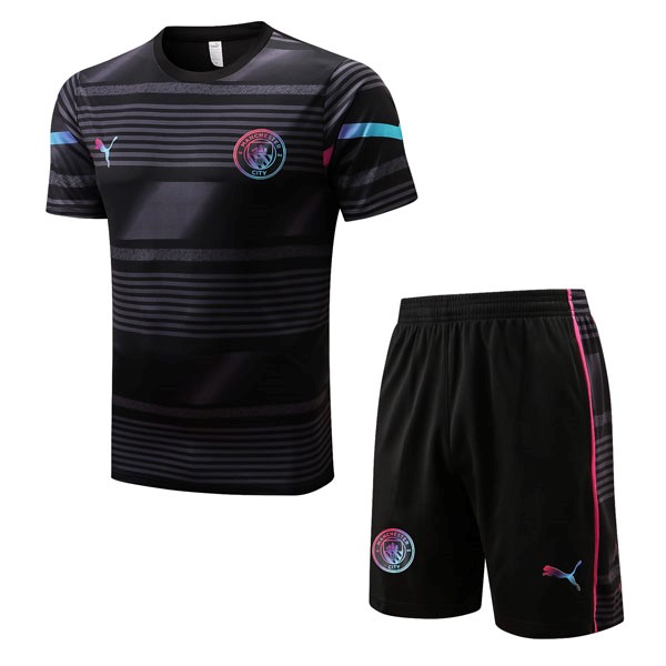 Camiseta Entrenamiento Manchester City Conjunto Completo 2022/2023 Gris